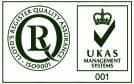 Accreditation logo for UKAS Quality Management System